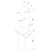 A technical drawing of a metal post base with dimensions. Produktbild-Vorschau