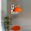 Moderne Stehlampe aus Metall mit E27, Orange Verstellbarer Produktbild-Vorschau 6