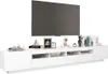 vidaXL Armoire TV avec lampes LED blanc 260x35x40cm Voir les images du produit 3