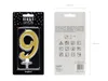 Geburtstagskerze Zahlen 0 bis 9 gold glitzernd 10cm Produktbild-Vorschau 2