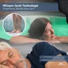 People relaxing in a hot tub, with text overlays highlighting features. Produktbild-Vorschau