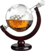 Karafka do whisky globus z grawerem mapa świata statek w Podgląd zdjęcia produktu 1