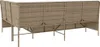 vidaXL Gartensofa in L-Form mit Kissen Beige Poly Rattan Produktbild-Vorschau 6