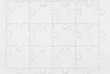 HEYDA Blanko-Puzzle 12 Teile 350 x 500 mm weiß aus Karton Produktbild-Vorschau 2