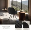 Fauteuil pivotant en velours Lucia, rembourré - noir, Lot Voir les images du produit 4