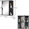 Spiegelschrank - Norwegische Pinie Nachbildung - B 60 cm - Produktbild-Vorschau 8