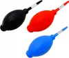Three air blowers in different colors (black, red, and blue) are arranged diagonally on a white background. Náhled obrázku produktu