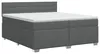 vidaXL Boxspringbed met matras, donkergrijs, 200 x 200 cm, Productafbeelding-voorbeeld 1