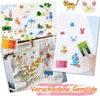 24 Farben Stempelkissen Kinder, ungiftig, waschbar, buntes Produktbild-Vorschau 2