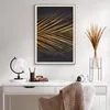 Gerahmtes Poster - Rahmen in heller Eiche - Blatt golden Produktbild-Vorschau 6
