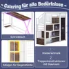 Collage of product features for a bunk bed with desk and storage. Produktbild-Vorschau