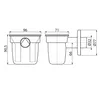 Technical drawing with dimensions of a condensate trap. Produktbild-Vorschau