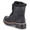 A black lace-up boot with faux fur lining. Voir les images du produit