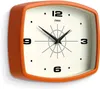 Wandklok | Rechthoekige retroklok | 25cm | Oranje | Coole Productafbeelding-voorbeeld 4