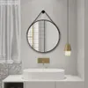 Aqualine STAGO Spiegel mit Lederband, Rund, Durch. 60cm, Produktbild-Vorschau 3