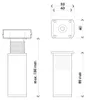 4er Set sossai moderne Möbelfüße in Chrom 80mm Produktbild-Vorschau 6