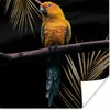 MuchoWow® Poster Vogel - Papagei - Zweig - Farn 30x30 cm - Produktbild-Vorschau 1