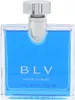 A close-up, front-facing studio shot of a Bvlgari BLV Pour Homme Eau de Toilette spray bottle. Voir les images du produit