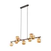 Pendelleuchte Metall Rauchglas H: max. 138 cm Braun Produktbild-Vorschau 1