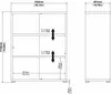 Technical drawing of a bookshelf with dimensions. Produktbild-Vorschau