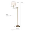 Mexlite - lampa stojąca - Bella - brąz - metal tkanina - Podgląd zdjęcia produktu 8