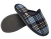 Pantofole Bosaco da uomo in feltro, blu, a scacchi, suola Anteprima dell’immagine prodotto 2