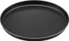 A black round baking tray with a silver rim. Podgląd zdjęcia produktu