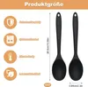 2er-Set Silikon-Kochlöffel (Schwarz) - BPA-frei, Produktbild-Vorschau 2