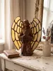 Clayre & Eef Lampa stołowa Tiffany Angel 16x10x18 cm Beżowe Podgląd zdjęcia produktu 6