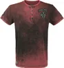 Rock Rebel by EMP Herren rotes Vintage T-Shirt mit Patches Produktbild-Vorschau 1