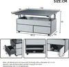 A diagram showing the dimensions of a coffee table with multiple views and callouts. Produktbild-Vorschau