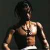 A close-up shot of a male mannequin with dreadlocks, wearing a gold chain with two circular pendants, against a dark gray background. Anteprima dell’immagine prodotto