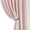 Uniqoos® 2-dielna sada zatemňovacích závesov s pompomami, Náhľad obrázku produktu 1