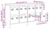vidaXL Sideboard Rosa 135x39x73,5 cm Kaltgewalzter Stahl Produktbild-Vorschau 8