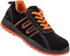 A single black and orange work shoe is shown against a white background. Produktbild-Vorschau