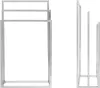 relaxdays 10019256_0 relaxdays Handtuchständer   silber Anteprima dell’immagine prodotto 13