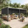 sweeek - Pergola mit Lamellendach Palace 3x6m + 4 Markisen Produktbild-Vorschau 7