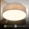 Briloner Plafonnier LED abat-jour en tissu Ø30x10,5 cm rond Voir les images du produit 2