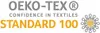 The image displays the OEKO-TEX STANDARD 100 logo, which is a certification for textiles. Produktbild-Vorschau