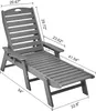 VEVOR Sonnenliege, 181 kg Tragkraft, HDPE Gartenliege, Produktbild-Vorschau 8
