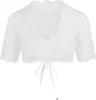 Nina von C. Dirndl Bluse halbarm Spitze floral Weiss Produktbild-Vorschau 3