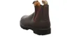 A brown leather boot is shown from the back on a white background. Produktbild-Vorschau