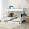 Homestyle4u dětská postel patrová postel 90x200 a 140x200 s Náhled obrázku produktu 1