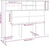 vidaXL Comò con testiera Bianco 140 x 19 x 103,5 cm Anteprima dell’immagine prodotto 7