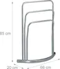 relaxdays 10020462_0 relaxdays Handtuchständer CURVY silber Anteprima dell’immagine prodotto 4