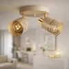 LUXOLAR - LED Deckenleuchte 2-flammig Creme/Gold E27 60W - Produktbild-Vorschau 4