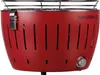 A red LotusGrill portable charcoal grill is shown against a white background. Podgląd zdjęcia produktu