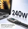 USB-C Kabel Schnellladekabel 240W Anzeige Laptop Datenkabel Produktbild-Vorschau 11