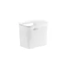 A white perforated storage basket with handles is shown against a white background. Produktbild-Vorschau
