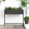 vidaXL Fioriera da giardino a letto rialzato nera 100 x 26 Anteprima dell’immagine prodotto 2